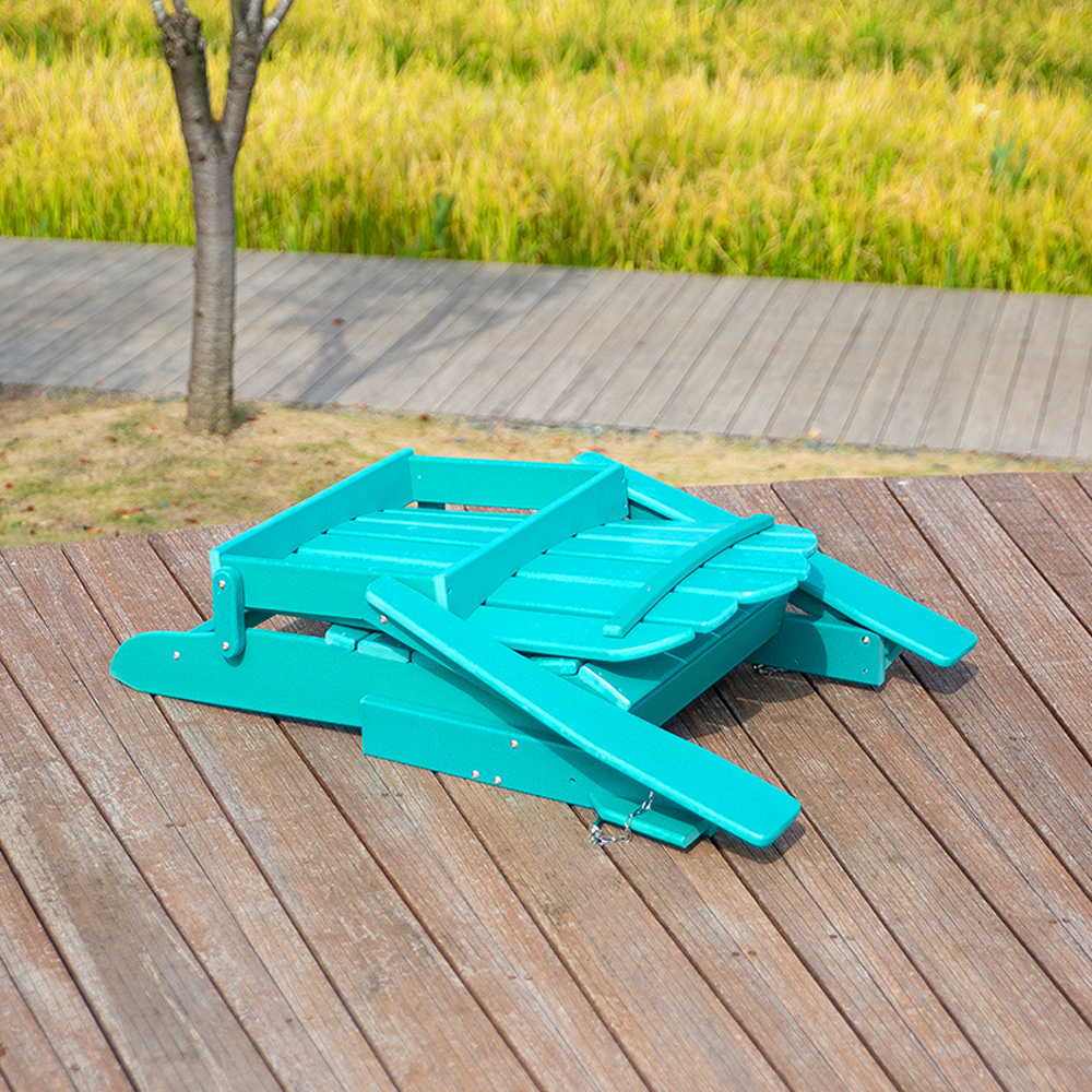 ADM010 Chaise pliable en PEHD en bleu aqua - Chaise Adirondack pliable