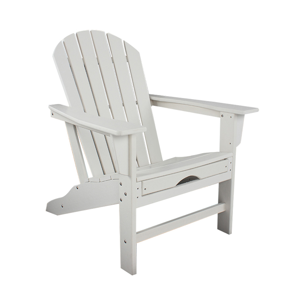 ADM007 Chaise Adirondack de patio extérieur extractible blanche