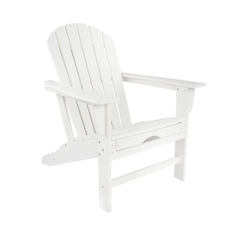 ADM007 Chaise Adirondack de patio extérieur extractible blanche