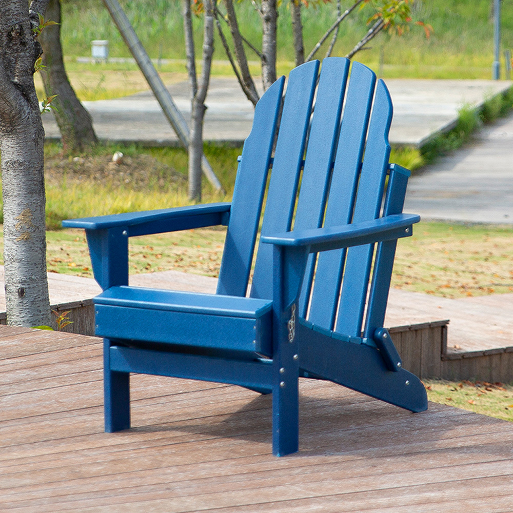 ADM009 Chaise Adirondack pliable rustique - Chaise pliante extérieure en PEHD