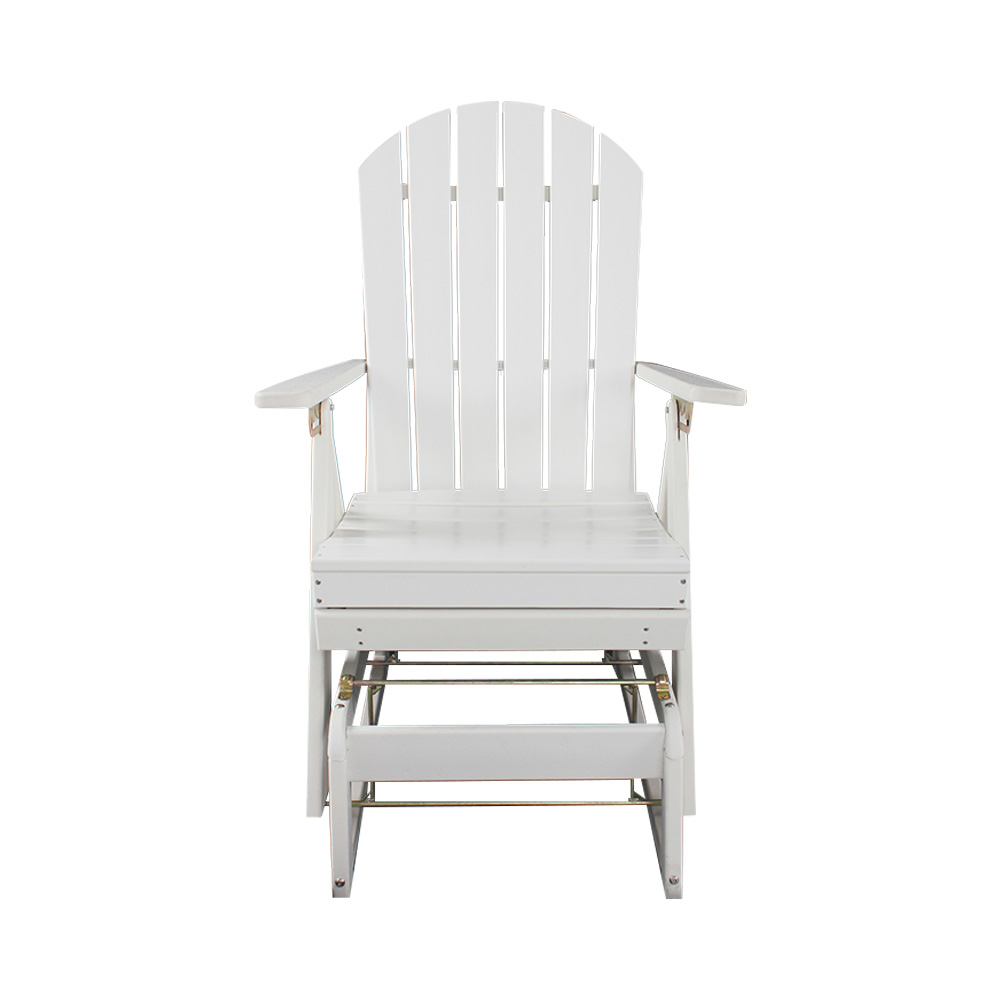 ADM012 Fauteuil à bascule coulissant blanc pour patio - Fauteuil à bascule inclinable de plage en PEHD