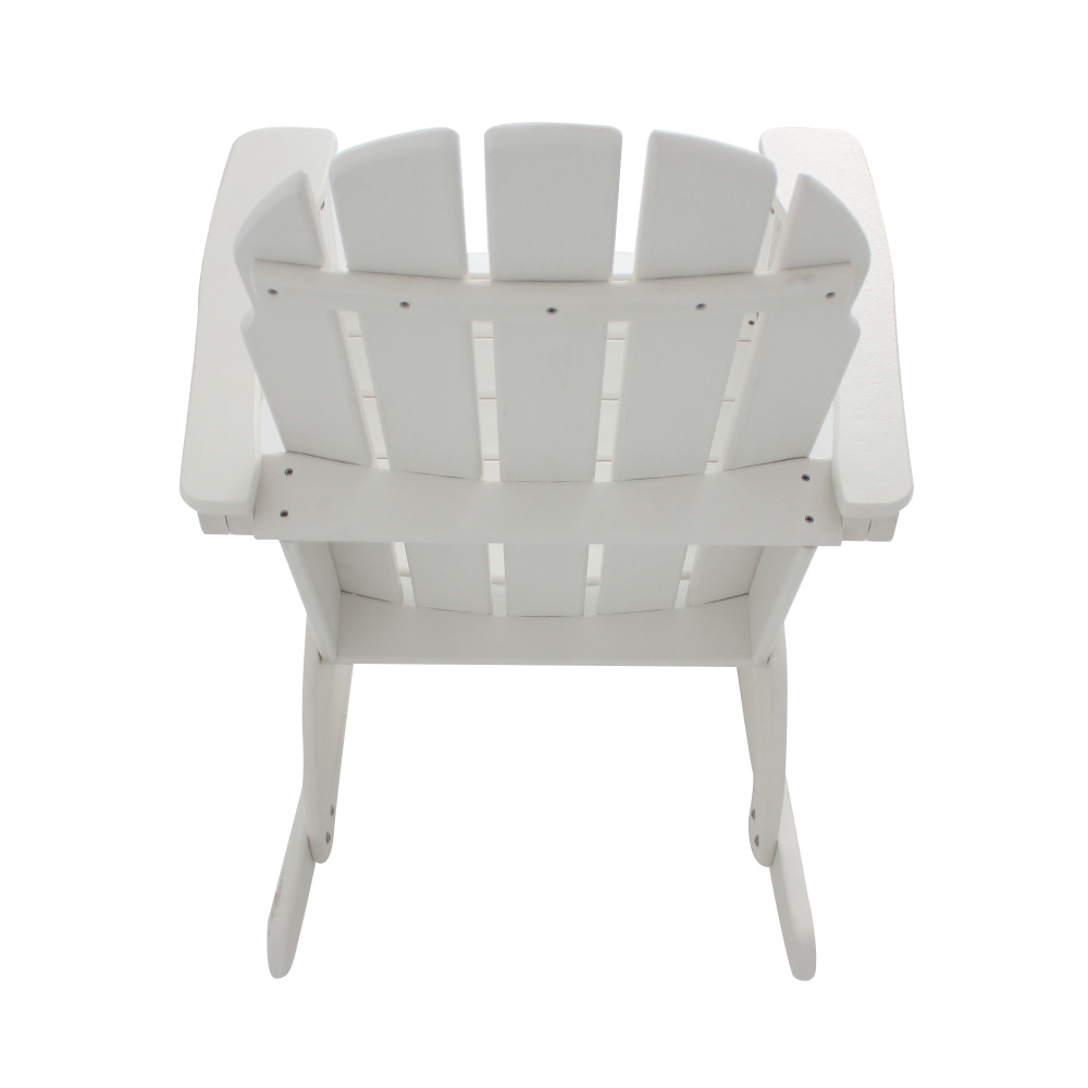 ADM011 Chaise à bascule de loisirs de patio blanche - Chaise Adirondack d'extérieur