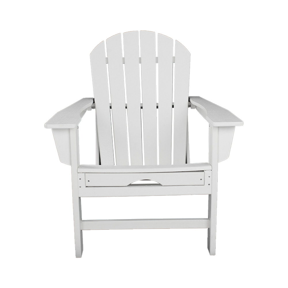 ADM007 Chaise Adirondack de patio extérieur extractible blanche