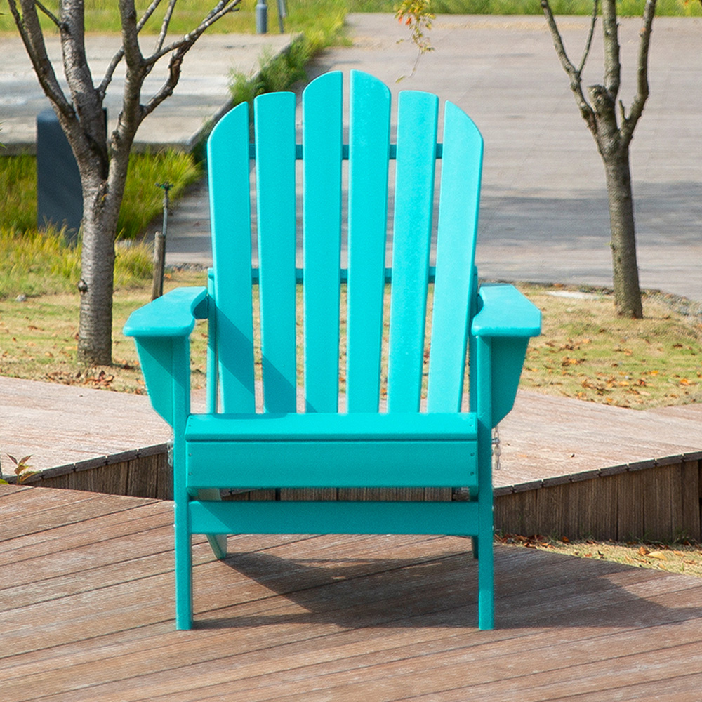 ADM010 Chaise pliable en PEHD en bleu aqua - Chaise Adirondack pliable