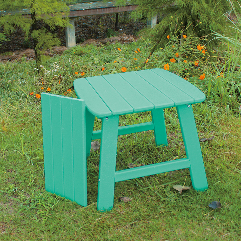 TTM001 Chaise à bascule Adirondack extérieure avec étagère coulissante à 2 épaisseurs en HDPE avec ensemble de table d'appoint