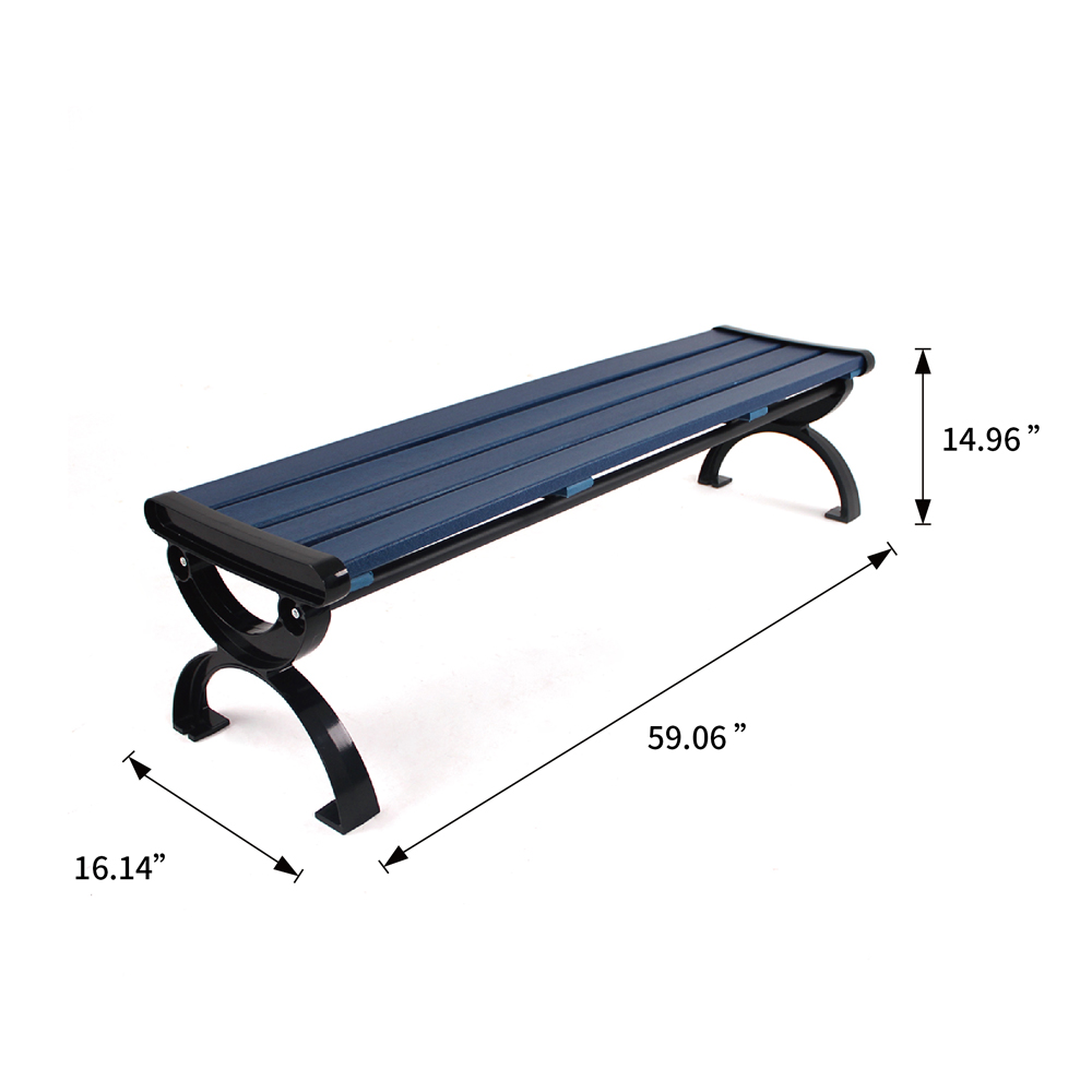 GCM006 Chaise de banc de jardin en matériau HDPE à faible entretien