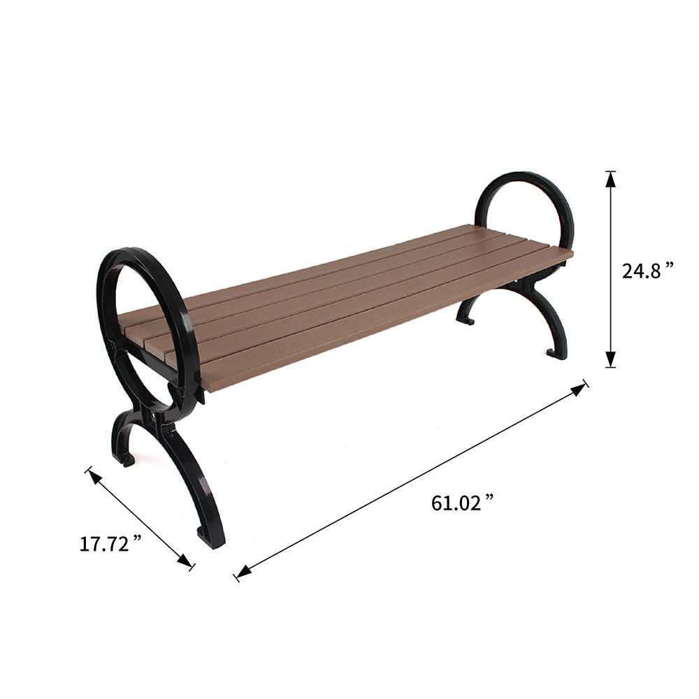 GCM007 – chaise de banc de jardin en HDPE, protection solaire étanche et résistante à l'humidité