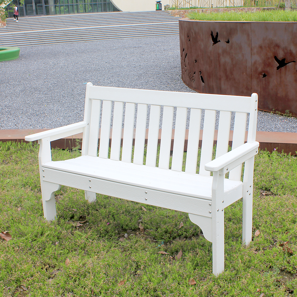 GCM001 Chaise de banc de jardin en PEHD résistante aux intempéries et aux intempéries