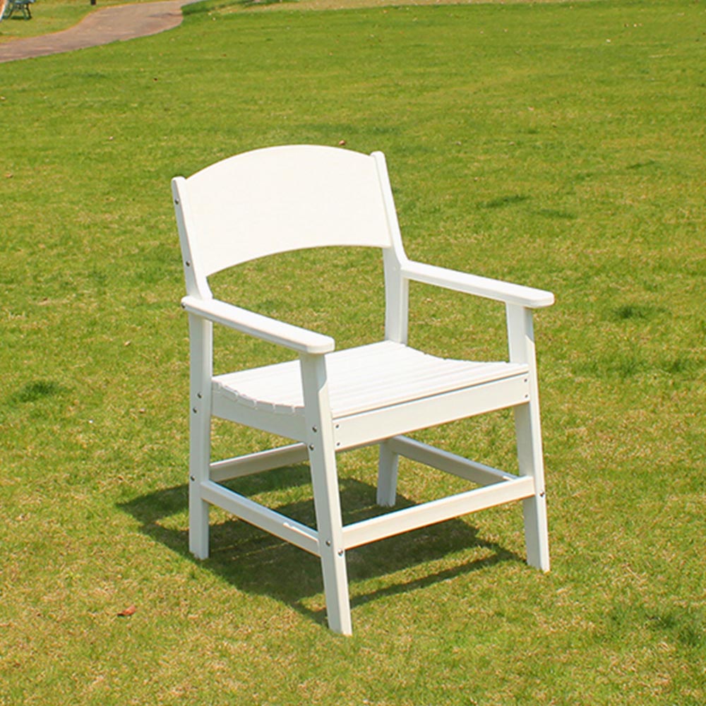 DSM006 Chaise de salle à manger extérieure en PEHD sans formaldéhyde avec dossier large