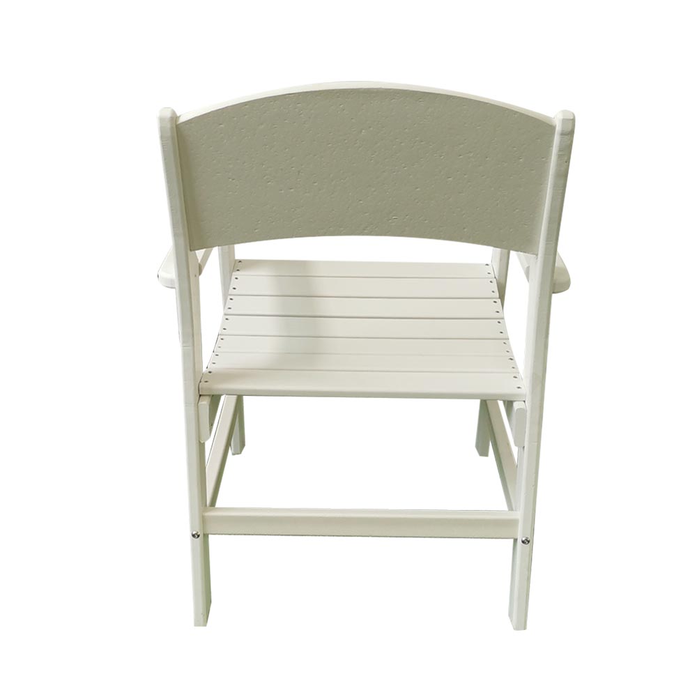 DSM006 Chaise de salle à manger extérieure en PEHD sans formaldéhyde avec dossier large