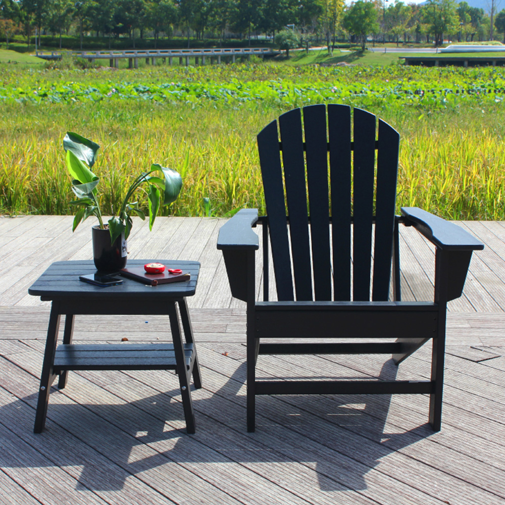 ADS201 Une chaise, une table d'appoint, des chaises de table Adirondack en PEHD